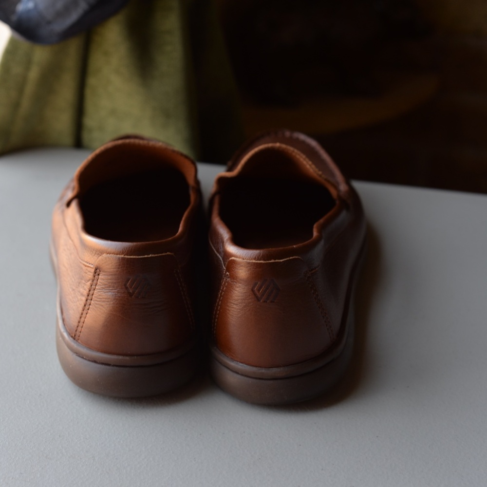 Johnston & Murphy Brown Leather Slip-On Loafers - Picture 3 of 9